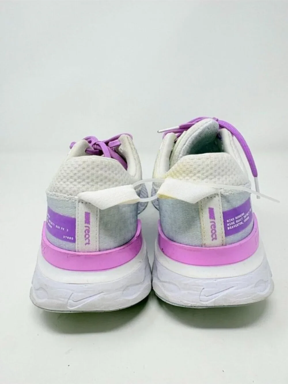 Nike React Infinity 3 Road Running Shoe Sneaker White Purple Size 9.5